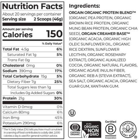 Orgain polvo proteico vegano 920 g – energía post-gym [img3]