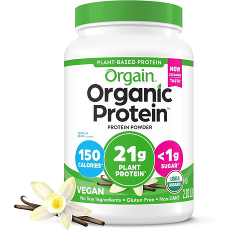Proteína en polvo a base de plantas Organic Protein Vainilla 920g- Energía deportiva 1