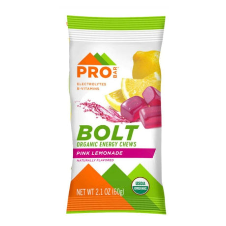 Gomitas Energéticas Pro Bar Bolt con Electrolitos Limonada Rosa 60g - Hidratación y energía