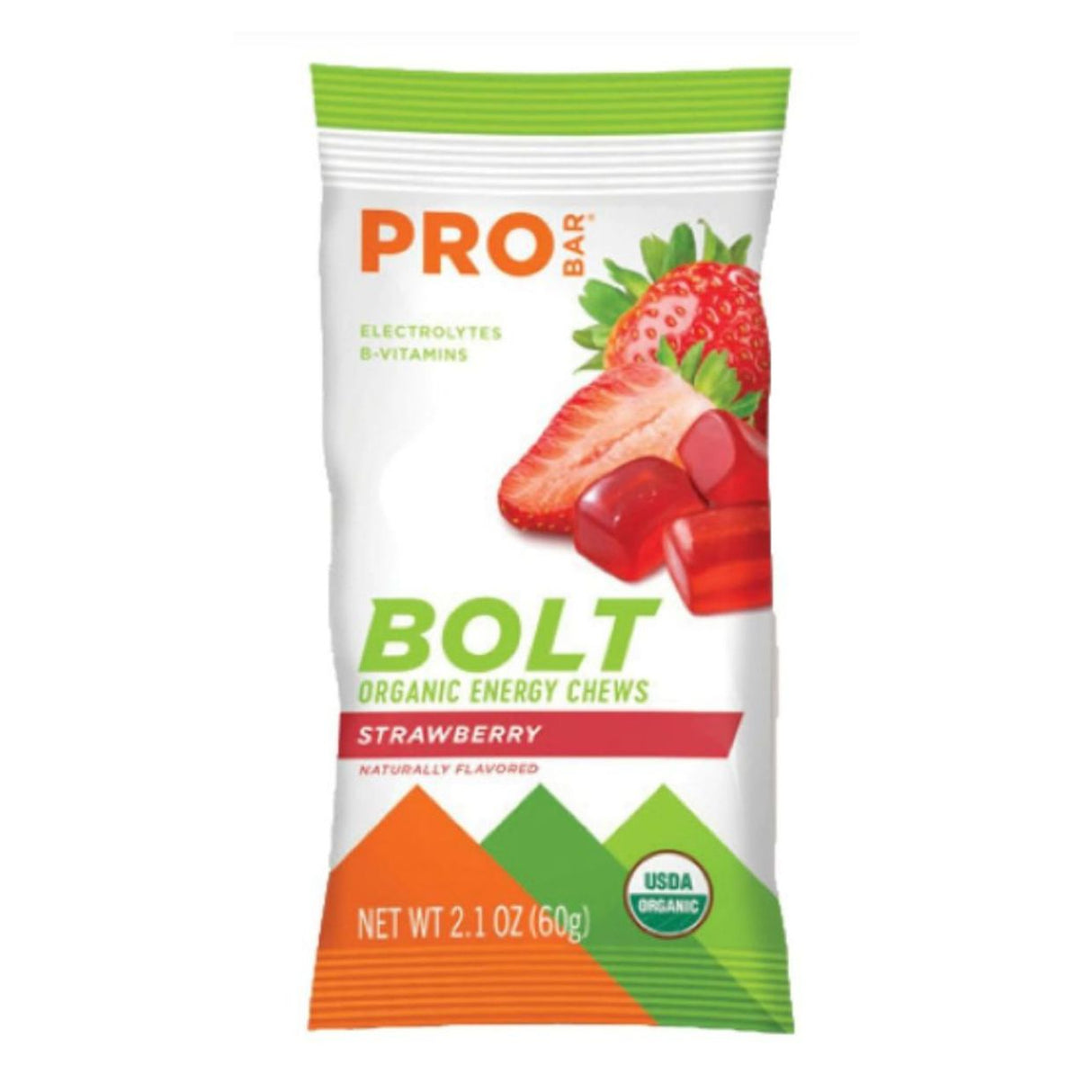 Gomitas Energéticas Pro Bar Bolt con Electrolitos Fresa 60g - Energía Instantánea 1