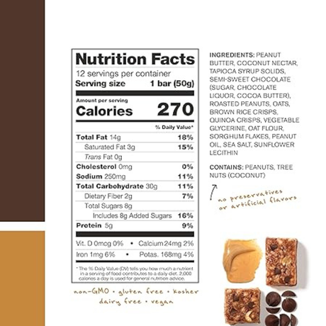 Skratch Labs Sport Fuel chocolate maní 50 g – snack saludable sin gluten [imagen 3]