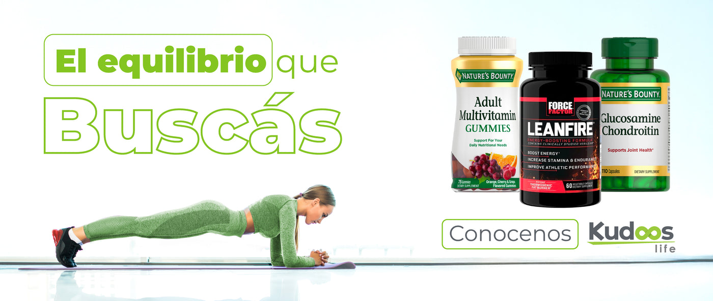 Banner El equilibrio que buscás con suplementos de bienestar Nature’s Bounty y Force Factor – conocenos en Kudos Life 1