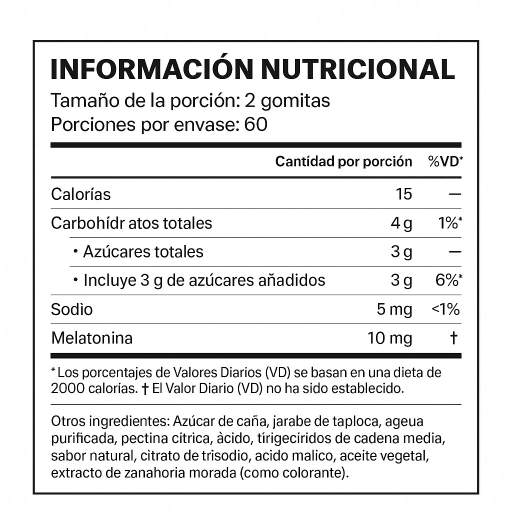 "Gomitas Somnapure Force Factor Sabor Natural 120 Piezas - Sueño Profundo Imagen 3"