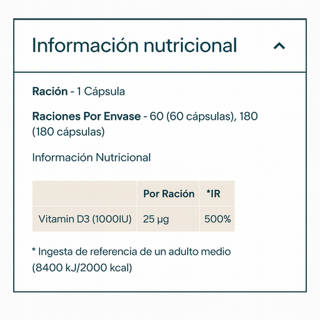MyProtein Vitamina D3 180 cápsulas – salud inmune [imagen 2]