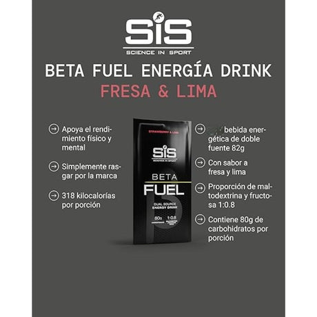 Bebida Energética SIS en Polvo Beta Fuel Lima Fresa 80gr - Energía deportiva 2