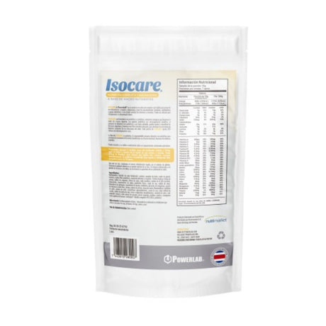 Suplemento en Polvo Powerlab Isocare Sin Azúcar Vainilla 400g - Energía deportiva 1