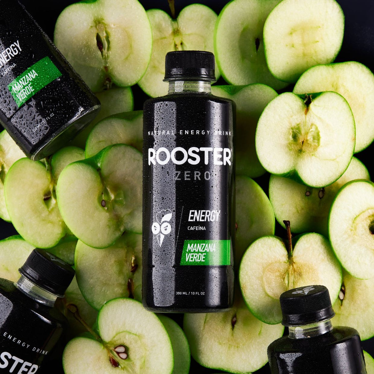 Bebida Energética Rooster Manzana Verde 300ml - Energía deportiva 1