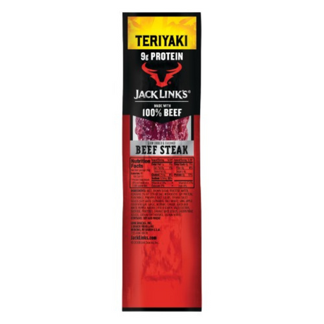 Carne Seca Beef Jerky Teriyaki Jack Links Paquete 1OZ - Energía deportiva