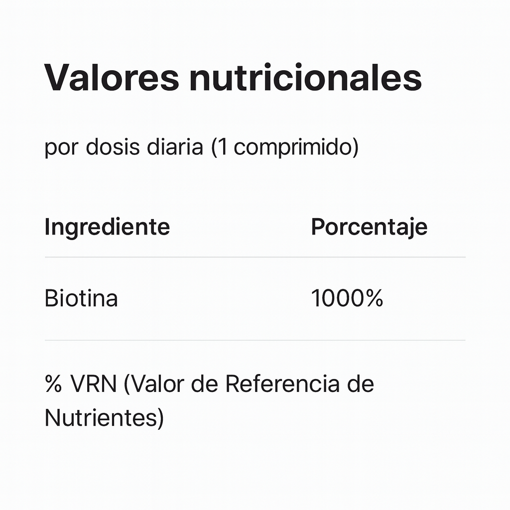 Biotina Drasanvi - Fortalece Cabello Uñas | 90 Comprimidos