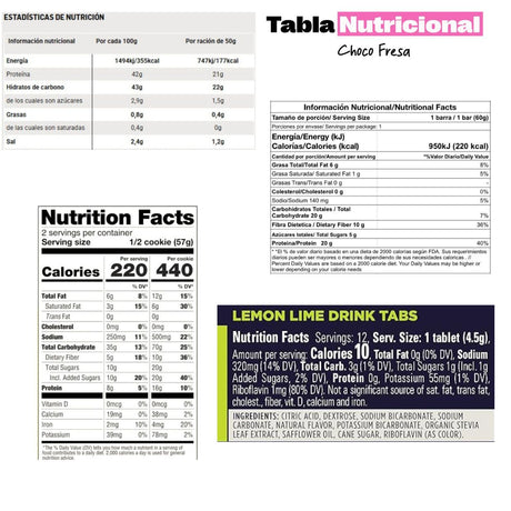 Pack Nutrición Deportiva GU Hydration Lemon Lime 12 Tablets, Gricket Protein Bar Choco Fresa 20g, Lenny & Larry's Complete Cookie Lemon Poppy Seed 113g, SiS REGO Rapid Recovery Chocolate 50g - Hidratación y Recuperación Completa Imagen 2