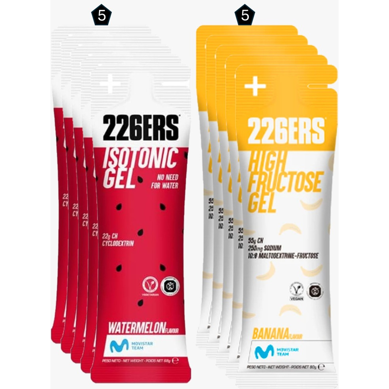 Pack Energético 226ERS Banana-Sandía Dual Carbohidratos - Resistencia Ciclista Imagen 1