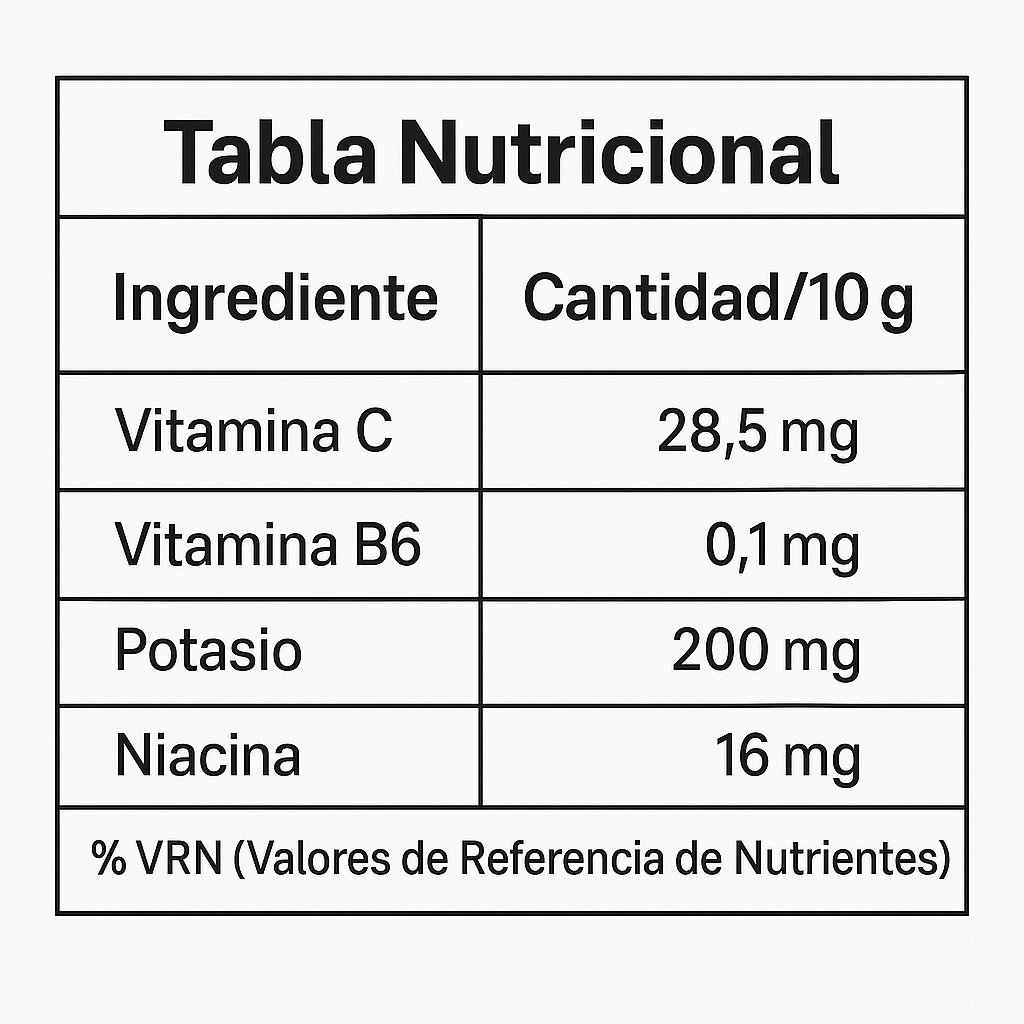 Mezcla de Superfoods Drasanvi Maca Bio Orgánica 225g - Información Nutricional Imagen 2