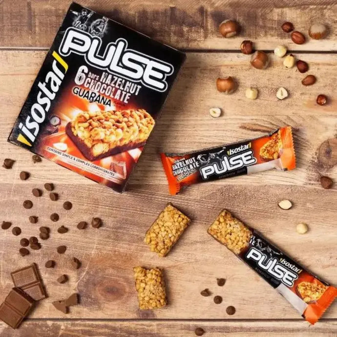 Barra Energética Isostar Pulse Avellana y Chocolate-Guaraná 23g
