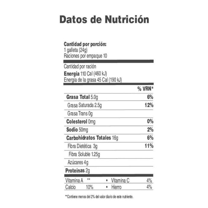 Galletas Nutrisnacks Lite Avena Pasas 10-Pack 240g