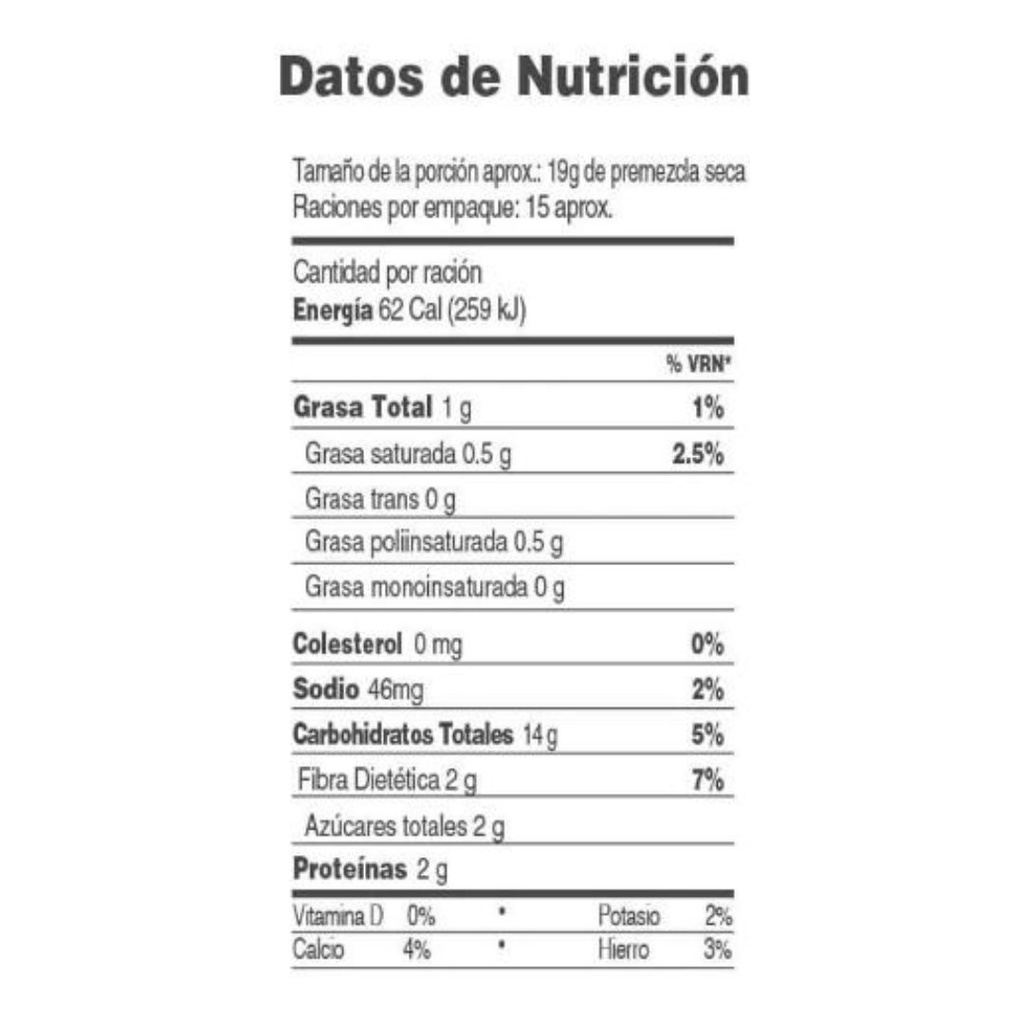 Premezcla Nutrisnacks Pancakes Avena y Banano 284g