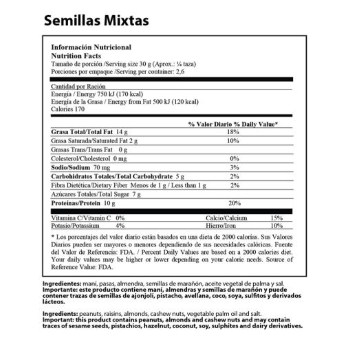 Semillas PRO Mixtas 500g