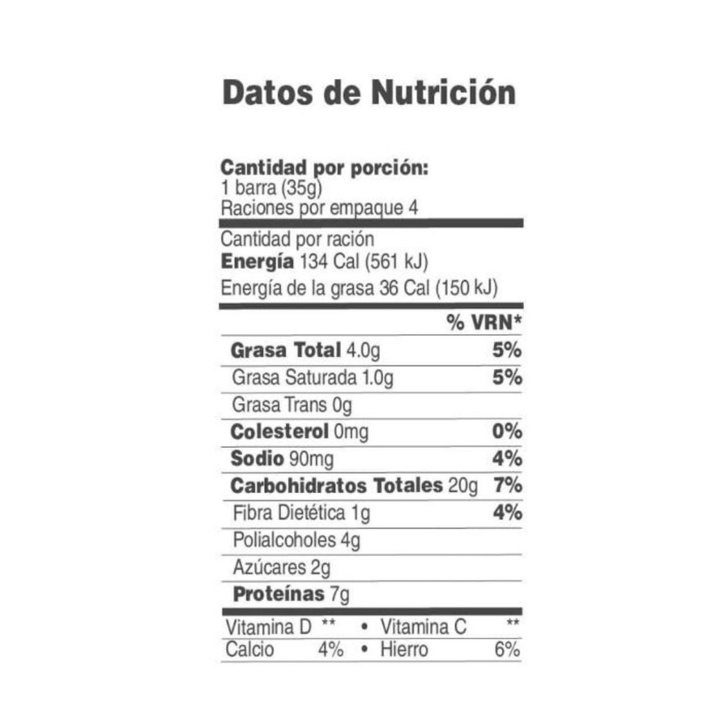 Barra de Granola Nutrisnacks + Proteína 35g