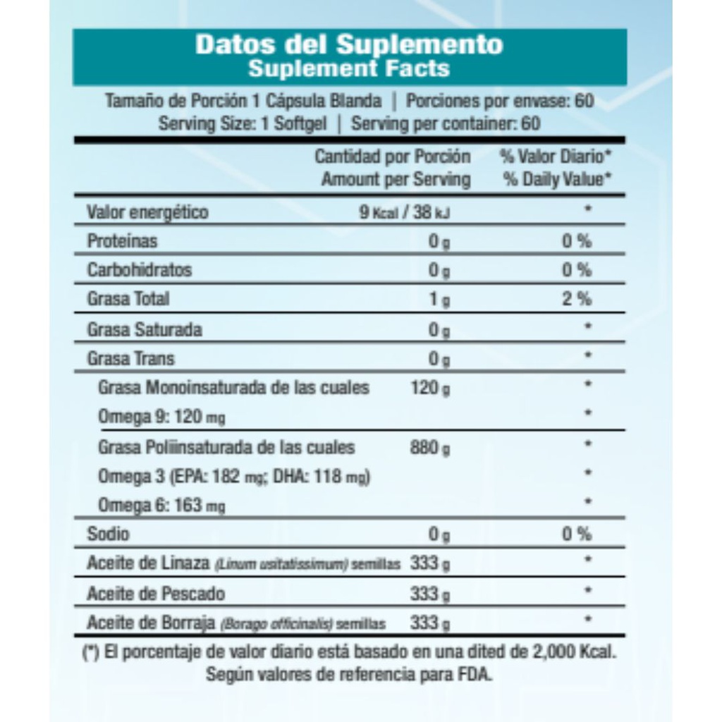 Vitaminas Dr.Vek Suplemento Alimenticio Omega 3-6-9 EPA 182mg DHA 118mg 60 Cápsulas Blandas CR-DRVEK-25