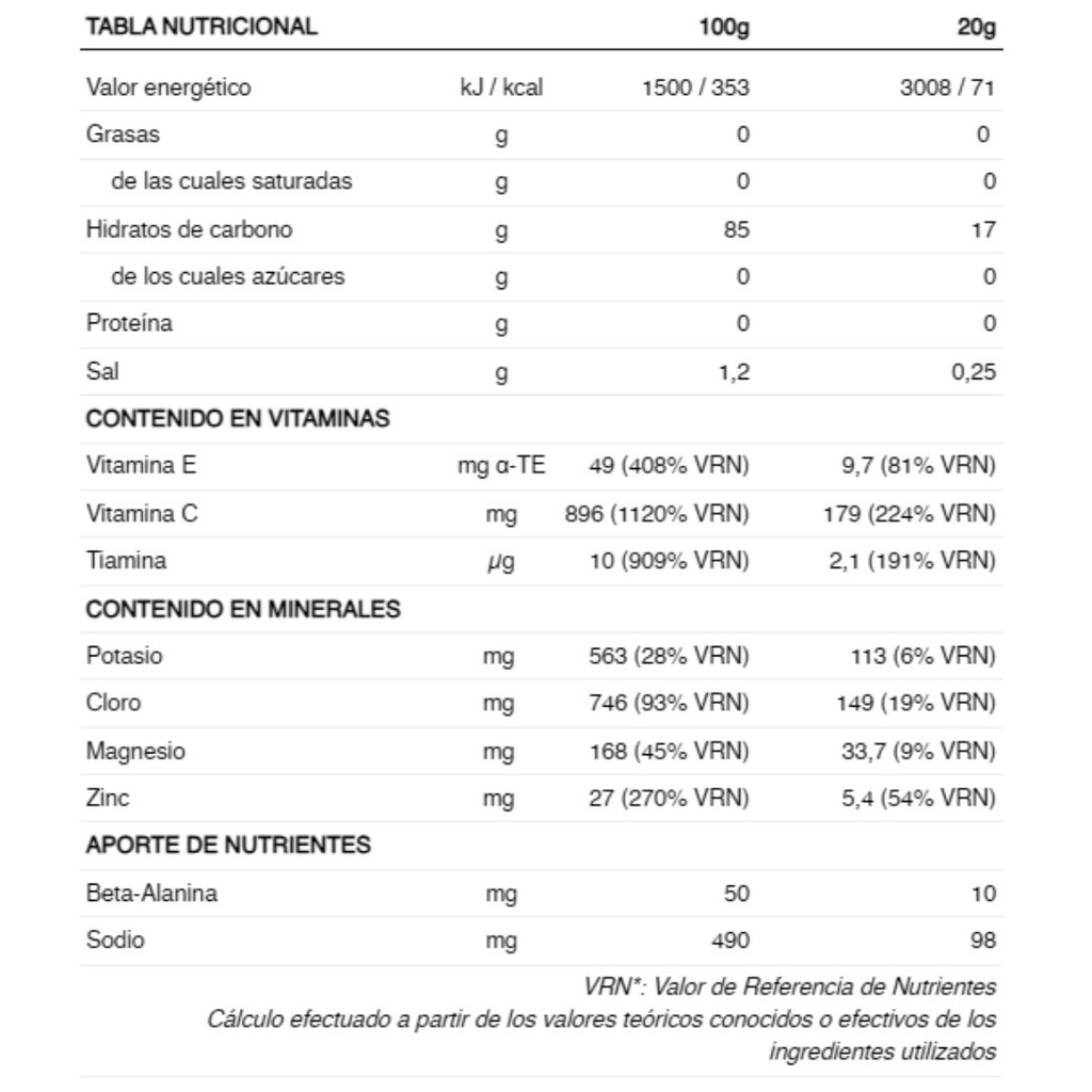 Bebida Energética 226ERS en Polvo Frutos Rojos 1kg