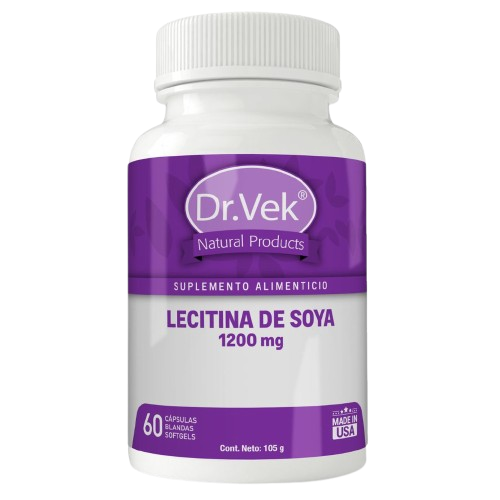 Vitaminas Dr.Vek Suplemento Alimenticio Lecitina de Soya 1200mg 60 Capsulas 11200mg 60 Capsulas Blandas CR-DRVEK-23