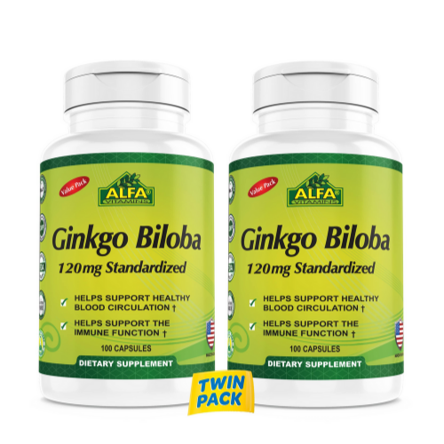 Ginkgo Biloba Alfa 100 Capsulas (Doble)