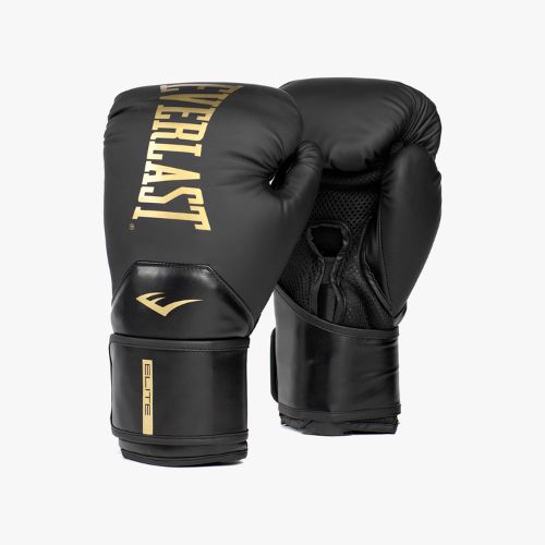 Guantes De Boxeo Everlast Elite 2 14 Oz Negro con Dorado P00003272