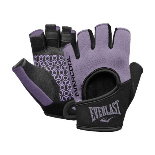 Guante de Pesas Everlast Heather Negro con Lila Talla S EVWG4F002