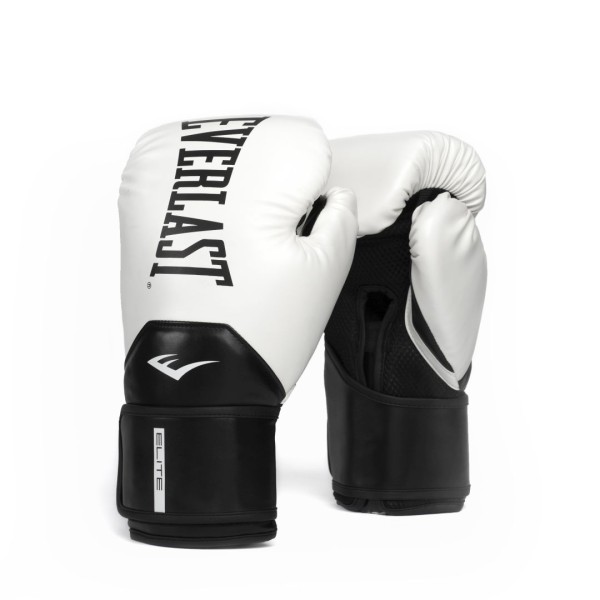 Guantes De Boxeo Everlast Elite 2 16Oz Blanco con Negro P00003278