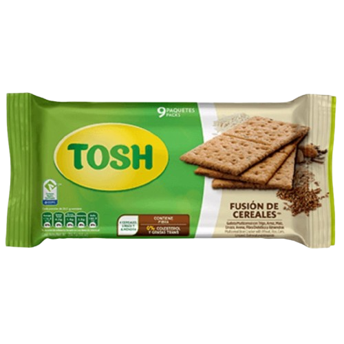 Galleta Tosh Multicereal Fusión 9-Pack 256.5g