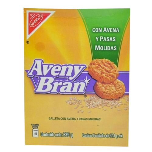 Galletas Aveny Bran Avena y Pasas 5-Pack 339g