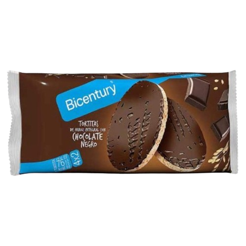 Galletas Bicentury Arroz y Chocolate Negro 4-Pack 260g