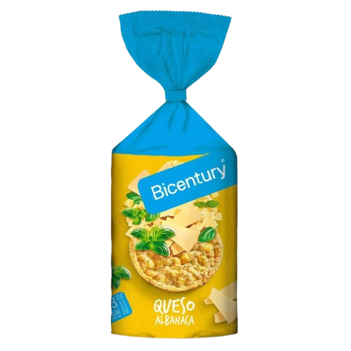 Galletas Bicentury Maíz Queso y Albahaca 123.5g