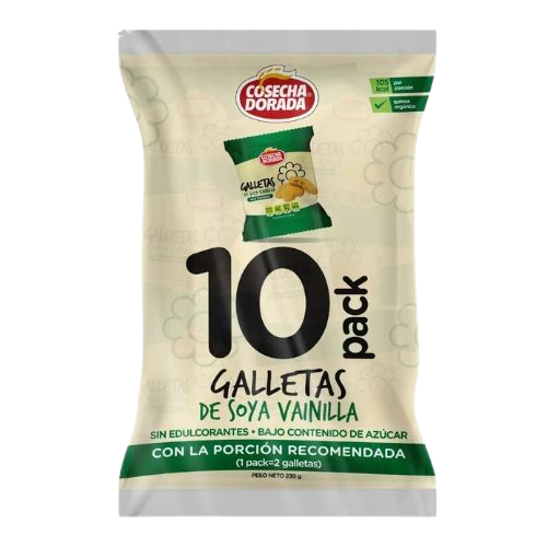 Galletas Cosecha Dorada Soya-Vainilla 10-Pack 230g