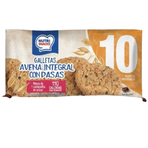 Galletas Nutrisnacks Avena Pasas 24g