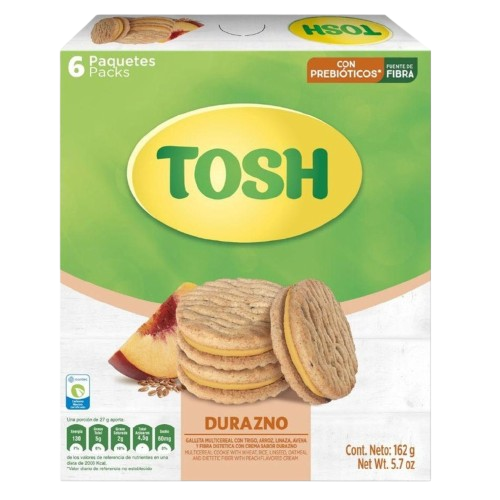 Galletas Tosh Multicereal Durazno 162g