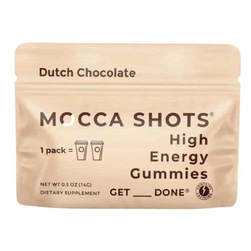 Gomitas Energéticas Mocca Shots con Cafeína Chocolate Holandés 14g