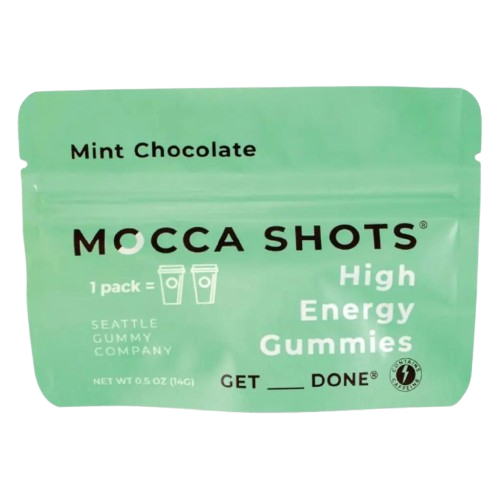 Gomitas Energéticas Mocca Shots con Cafeína Chocomenta 14g