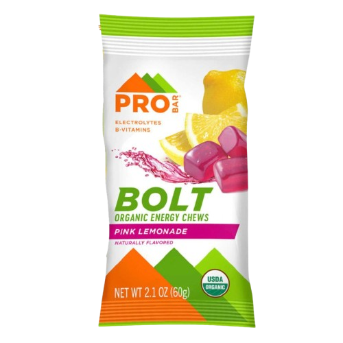 Gomitas Energéticas Pro Bar Bolt con Electrolitos Limonada Rosa 60g