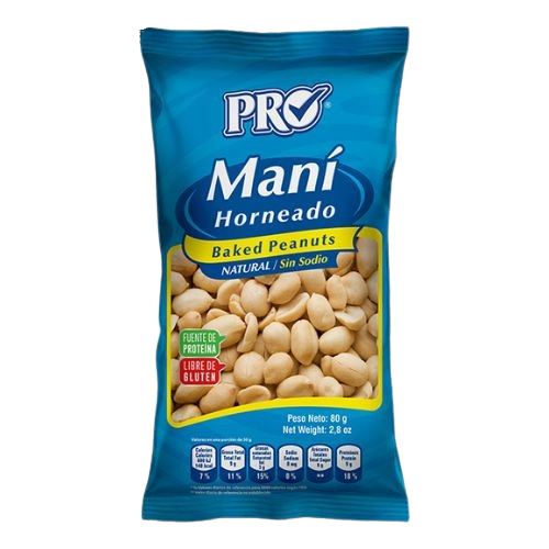 Maní Horneado PRO Natural 80g