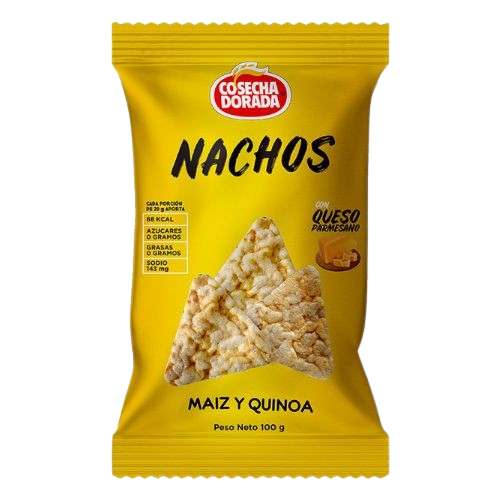 Nachos Cosecha Dorada Maíz y Quinoa-Queso Parmesano 100g