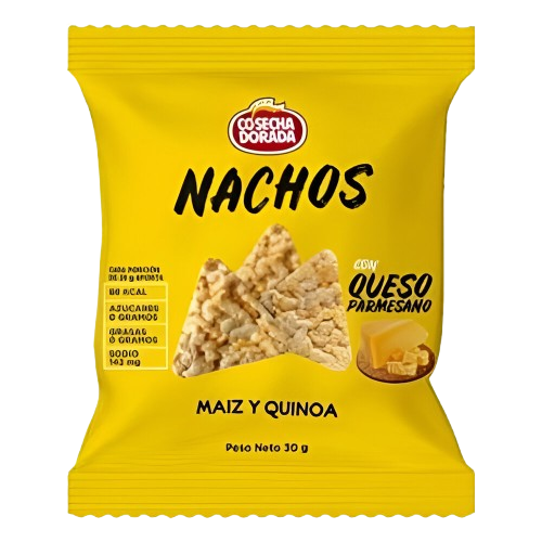 Nachos Cosecha Dorada Maíz y Quinoa-Queso Parmesano 30g