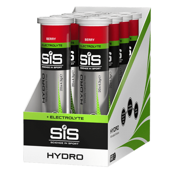 Pastillas Hidratantes SIS GO Hydro con Electrolitos Mora 20 Tabletas 8-Pack