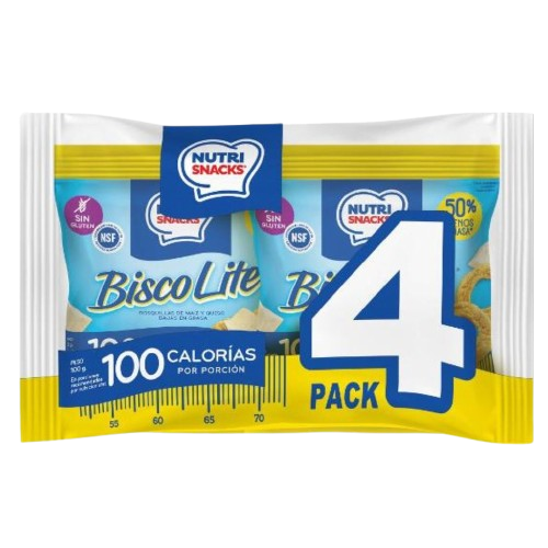 Rosquilla Nutrisnacks Biscolite Maíz y Queso 4-Pack 100g