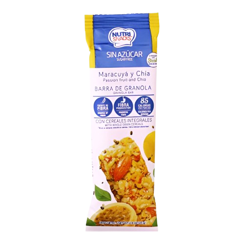 Barra de Granola Nutrisnacks Sin Azúcar Maracuyá-Chía 25g