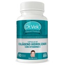 Vitaminas Dr.Vek Suplemento Alimenticio Colágeno Hidrolizado con Vitamina C 60 Cápsulas 49.2g CR-DRVEK-06