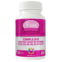 Vitaminas Dr.Vek Suplemento Alimenticio Complejo B Vitamina B1-B2-B3-B5-B6-B8-B9 & B12 60 Tabletas 14.4g CR-DRVEK-04