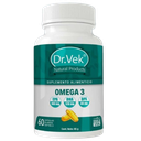 Vitaminas Dr.Vek Suplemento Alimenticio Omega 3 EPA 180 mg DHA 120 mg DPA 36 mg 60 Capsulas Blandas 85g CR-DRVEK-24