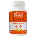 Vitaminas Dr.Vek Suplemento Alimenticio Omega 3-6-9 EPA 182mg DHA 118mg 60 Cápsulas Blandas CR-DRVEK-25